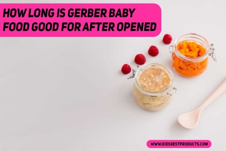 how long is gerber baby food good for after opened