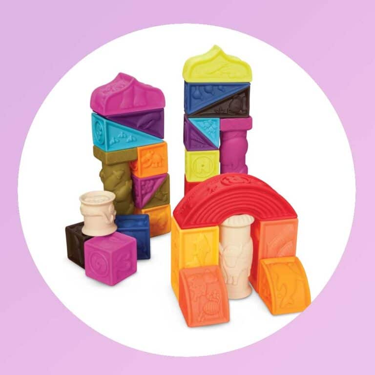 B. Toys – One Two Squeeze Baby Blocks