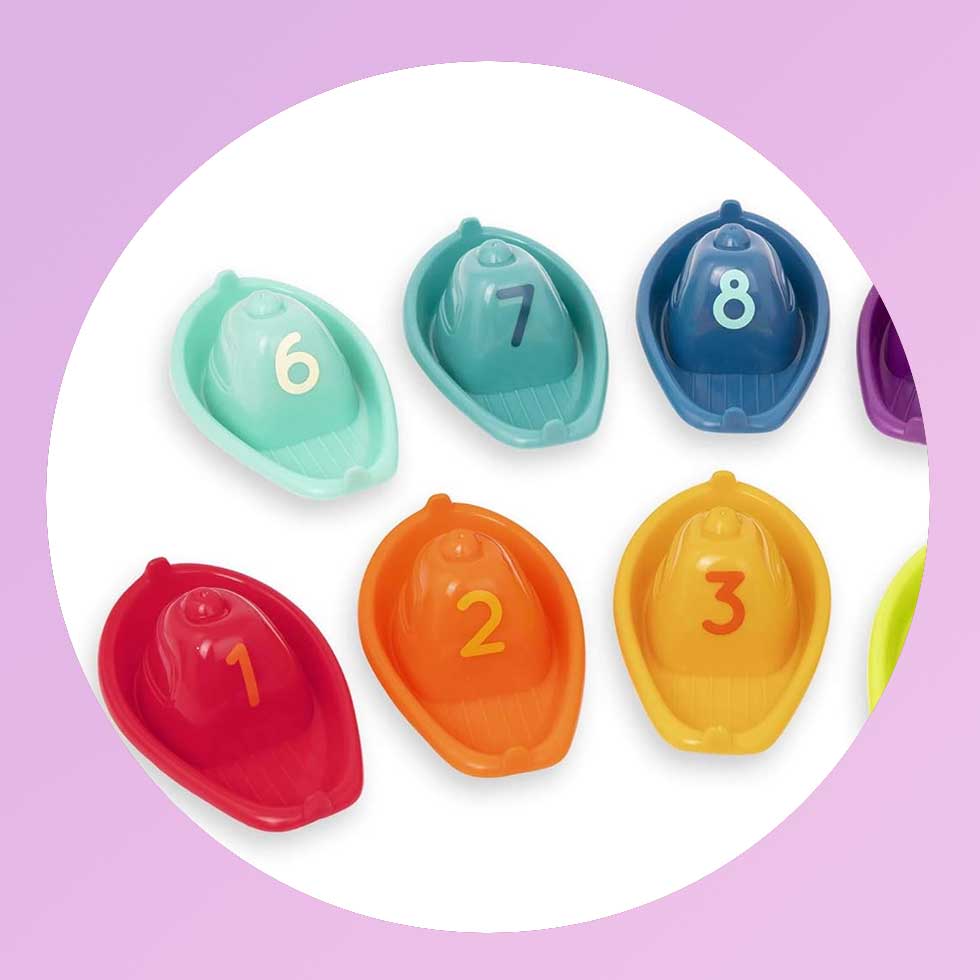 Bath Boats – Numbered & Stackable Bathtime Toys