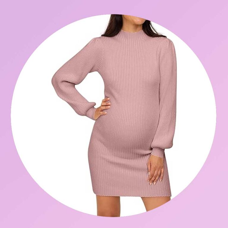 Lueluoye Maternity Sweater Dress for Pregnant Women