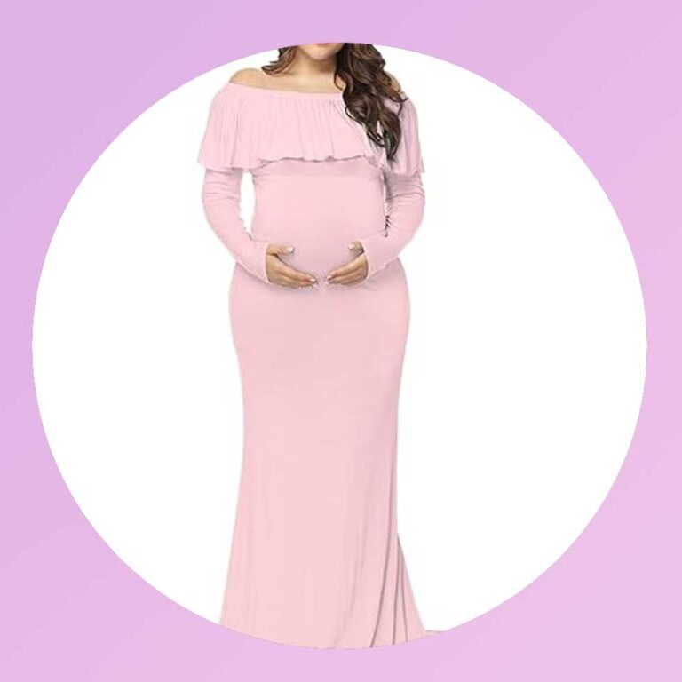 JustVH Maternity Off-Shoulder Gown