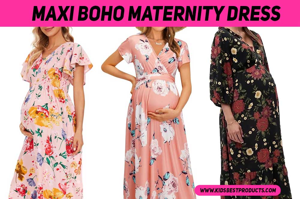 Maxi Boho Maternity Dress