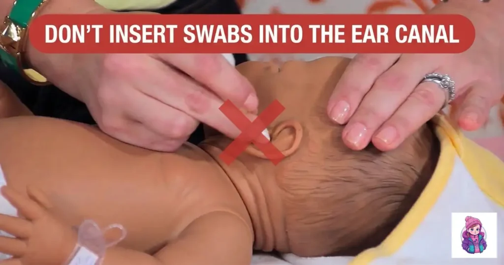 Dont insert cotton swabs into a babys ear canal safety warning